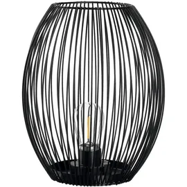LEONARDO Laterne LED Ø 19,3 cm Metall Schwarz M (Medium)