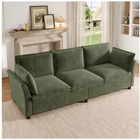 STILVORA Schlafsofa 3-Sitzer-Relaxsofa Chenille-Wohnzimmersofa in Grün grün