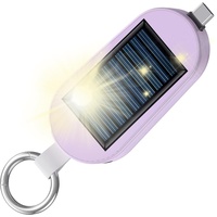 Moonyan Tragbare Solar-Powerbank | Solarbetriebene Schlüsselanhänger-Powerbank Typ C - Tragbares 3000-mAh-Powerbank-Ladegerät mit kabelloser Uhrenaufladung für Reisen, Outdoor-Camping