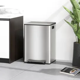 Homcom Mülltrennsystem 47,7 l Silber