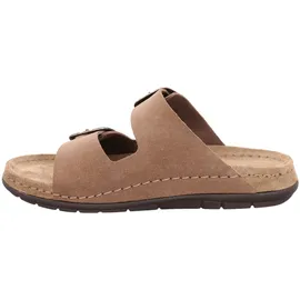 ROHDE Pantolette mit zwei Schnallen aus Velourleder Rodigo-D 5893, Größe:41 EU, Farbe:Beige - 41