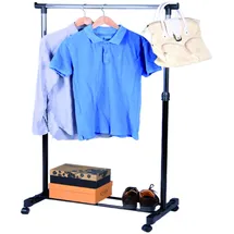 Mojawo Garderobenständer verstellbar 75 x 41 x 155 cm verchromt