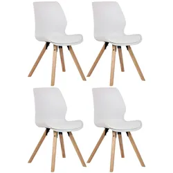 CLP 4er Set Stuhl Luna weiß/Kunststoff