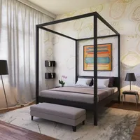 le quai des affaires Romance 160 x 200 cm Schwarz