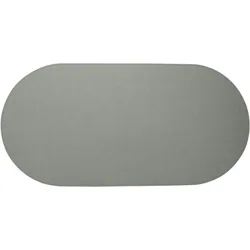 Stil Casa, 12er-Set einfarbige Tischläufer, genähtes laminiertes Polyurethan, 78xh. 38 cm, Finish dollar ice, hellblau (ice).