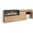 SKRAUT HOME Kommode, Frisiertisch, Schminktisch, Ablage, 234x35x75 cm, Mit Schublade, XXL Elektrokamin, Kommode, Moderner Stil, Eiche _ 452_53
