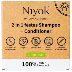 Niyok 2in1 festes Shampoo+Conditioner - Green touch 80 g 