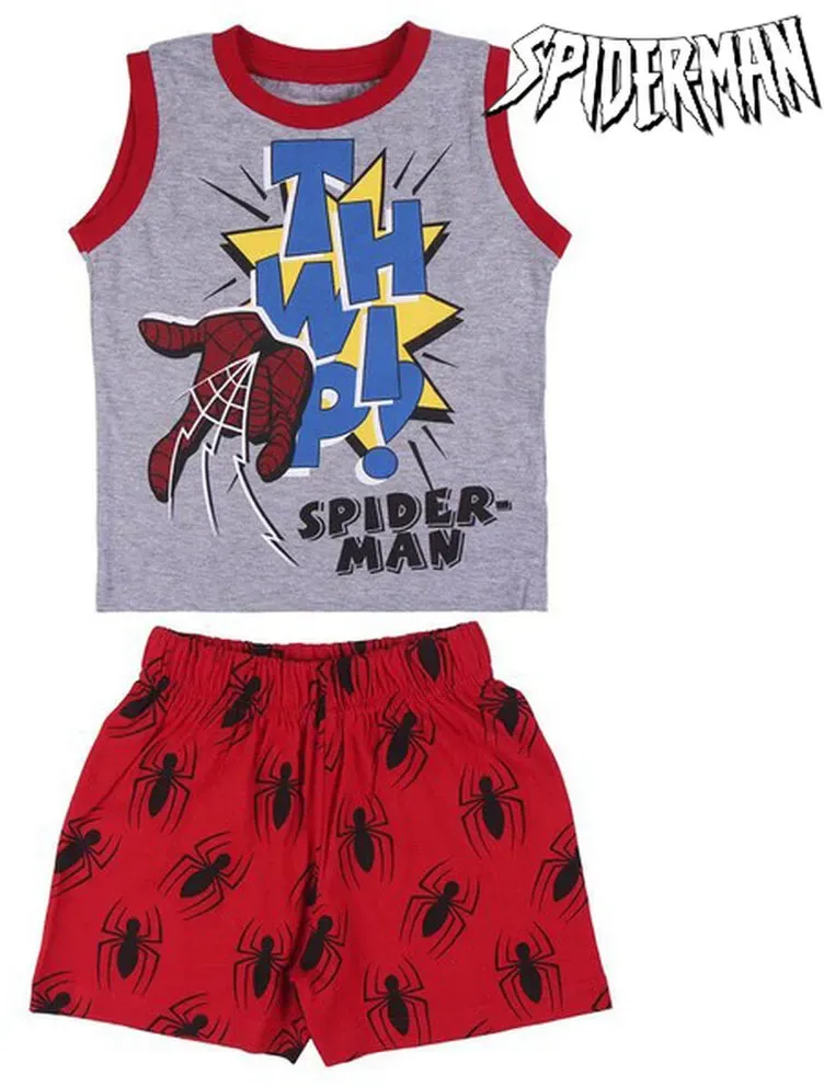 Kinderpyjama Spiderman in Grau - 104