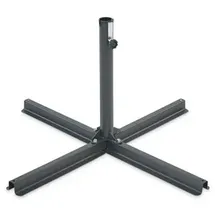 LECO Schirmständer, Kreuz, für Rohrdurchmesser von 50 mm - grau