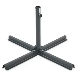 LECO Schirmständer, Kreuz, für Rohrdurchmesser von 50 mm - grau