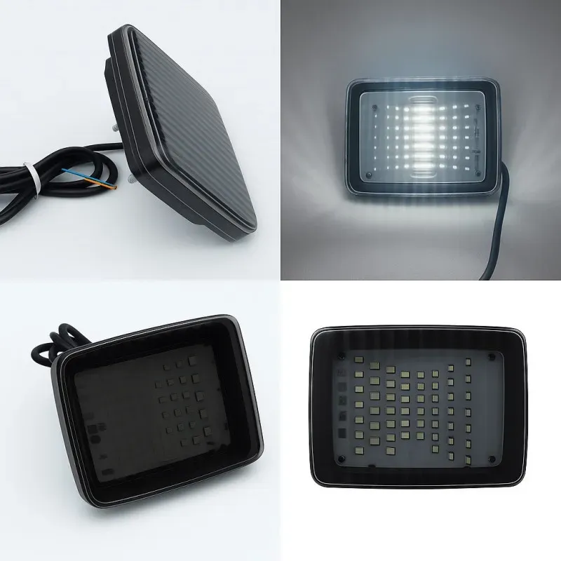 Weiße LED-Rückleuchte – Positionsleuchte mit 70 LEDs, 12–24 V, rauchgetönt
