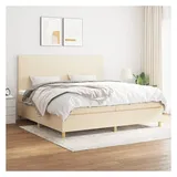 vidaXL Boxspringbett 200 x 200 cm Creme