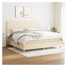 vidaXL Boxspringbett 200 x 200 cm Creme