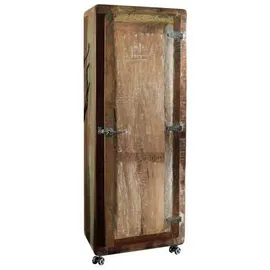 Massivmoebel24 Schrank Altholz 60 x 165 x 48 cm Mehrfarbig
