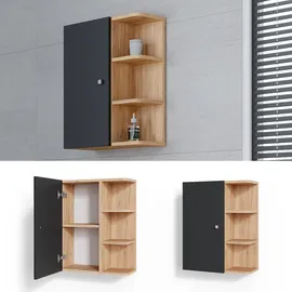 Vicco Badschrank Fynn, Anthrazit/Goldkraft eiche 47 x 59 cm