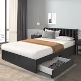 Merax Flieks 140 x 200 cm Schwarz
