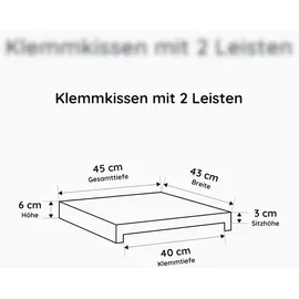 lycce Bankauflage 40 x 40 cm Rot