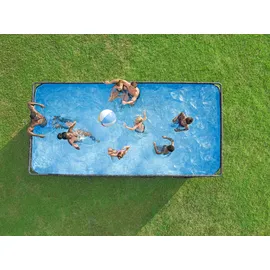 BESTWAY Winterfestes Frame Pool APX365 Komplett-Set mit Sandfilteranlage 549 x 274 x 132 cm marmor-optik eckig