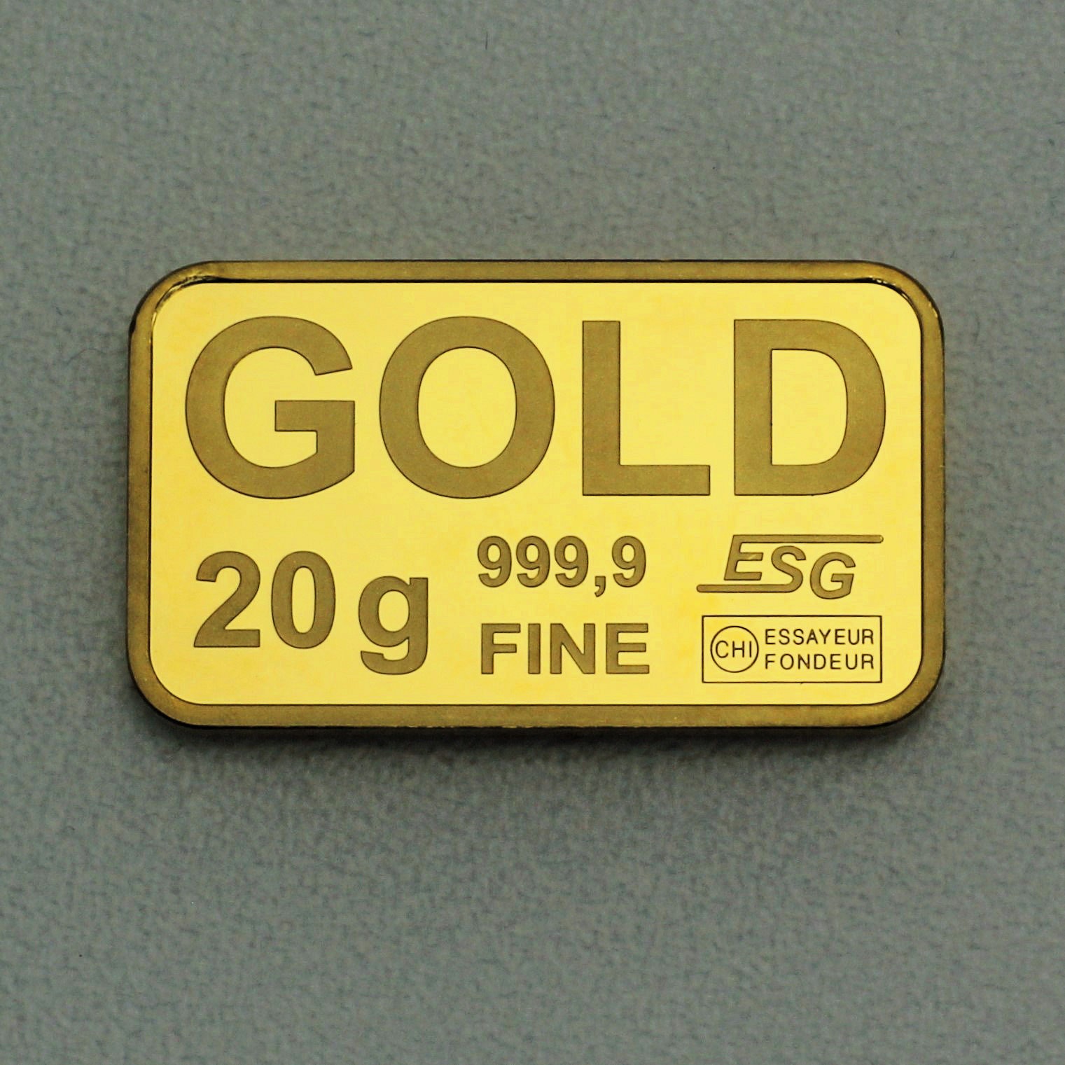 Goldbarren 20g Feingoldbarren (Querformat)