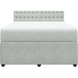 vidaXL Boxspringbett 140 x 200 cm Hellgrau