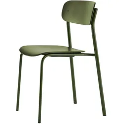 Thonet - S 243 Stuhl, olivgrün (RAL 6003) / Buche olivgrün gebeizt (nach RAL 6003) / Nieten schwarz