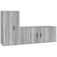 VidaXL 2-tlg. TV-Schrank-Set Grau Sonoma Holzwerkstoff - Grau