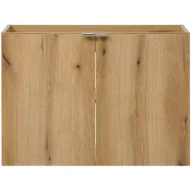 [en.casa] Waschbeckenunterschrank Skelbolu 80 x 60 x 40 cm Beige