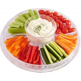 Excellent Houseware 6-in-1 Servierplatte | transparent