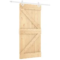 vidaXL Schiebetür rechts 90 x 210 cm Braun/Weiß