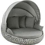 Dehner Sunlounger Miami 220 x 82 x 168 cm Grau/Weiß