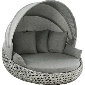 Dehner Sunlounger Miami 220 x 82 x 168 cm Grau/Weiß