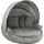 Dehner Sunlounger Miami 220 x 82 x 168 cm Grau/Weiß