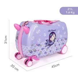 Milk Moo Soft Cuddles Milk&Moo Kinderkoffer Meerjungfrau, 21 L, Rosa/Lila - Lila/Rosa