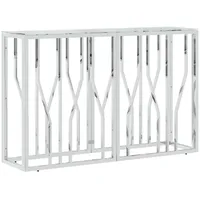 VidaXL Konsolentisch 110x30x70 cm Edelstahl und Glas