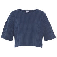 LASCANA 3/4-Arm-Shirt Damen blau-melange Gr.48/50