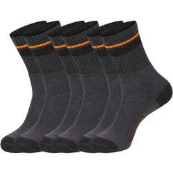 Black+Decker Unisex Herren Damen Arbeitssocken Essential Crew Black/Grey Melange 3er Pack in 39-42 Schwarz / Grau