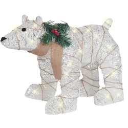 Outdoor Weihnachtsbeleuchtung LED weiß Bär 34 cm SIVULA