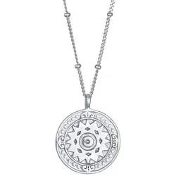 Elli Münze Ornament Vintage 925 Silber Ketten   Damen 
