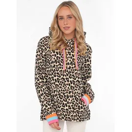 Zwillingsherz Hoodie Animal-Design Beige M