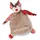 NICI Schmusetuch Fledermaus Weltentdecker 25 cm Grau/Rot/Mehrfarbig