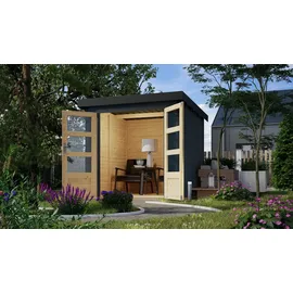 Karibu Hollywood 2,18 x 2,13 m Anthrazit