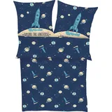 IBENA Textilwerke GmbH s.Oliver Satin Kinderbettwäsche Astronaut 80x80cm, 135x200cm