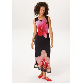Aniston CASUAL Sommerkleid Geblümt Schwarz/Rot/Weiß/Pink/Apricot 46