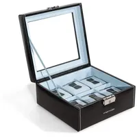 FRIEDRICH23 Uhrenbox Bond für 6 Uhren Schwarz
