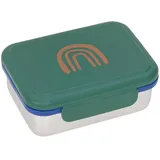 Lässig Kinder Brotdose Edelstahl Lunchbox Frühstücksbox Nachhaltig Kindergarten Schule/Lunchbox Stainless Steel Little Gang Rainbow green