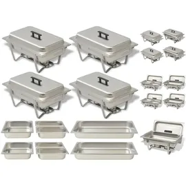 vidaXL Chafing Dish Set 4-tlg. Edelstahl