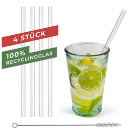 Cepewa Trinkhalme Glas 20 cm 4 St. Transparent