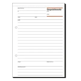 Sigel Gesprächsnotiz Formularbuch GE515