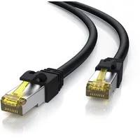 CSL - 10m Cat 7 Outdoor Netzwerkkabel Gigabit Ethernet LAN Kabel - 10000 Mbit S - Patchkabel - Cat.7 Rohkabel S FTP Pimf Schirmung mit RJ 45 Stecker - Abriebfest – ölbeständig – wasserfest – IP66