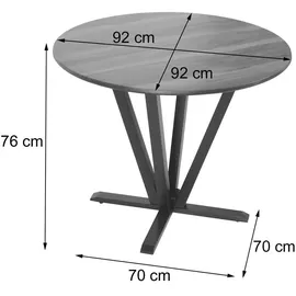 MCW Bistrotisch Ø 92 cm Sheesham